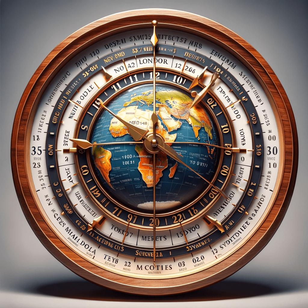 Depicting time across the globe.