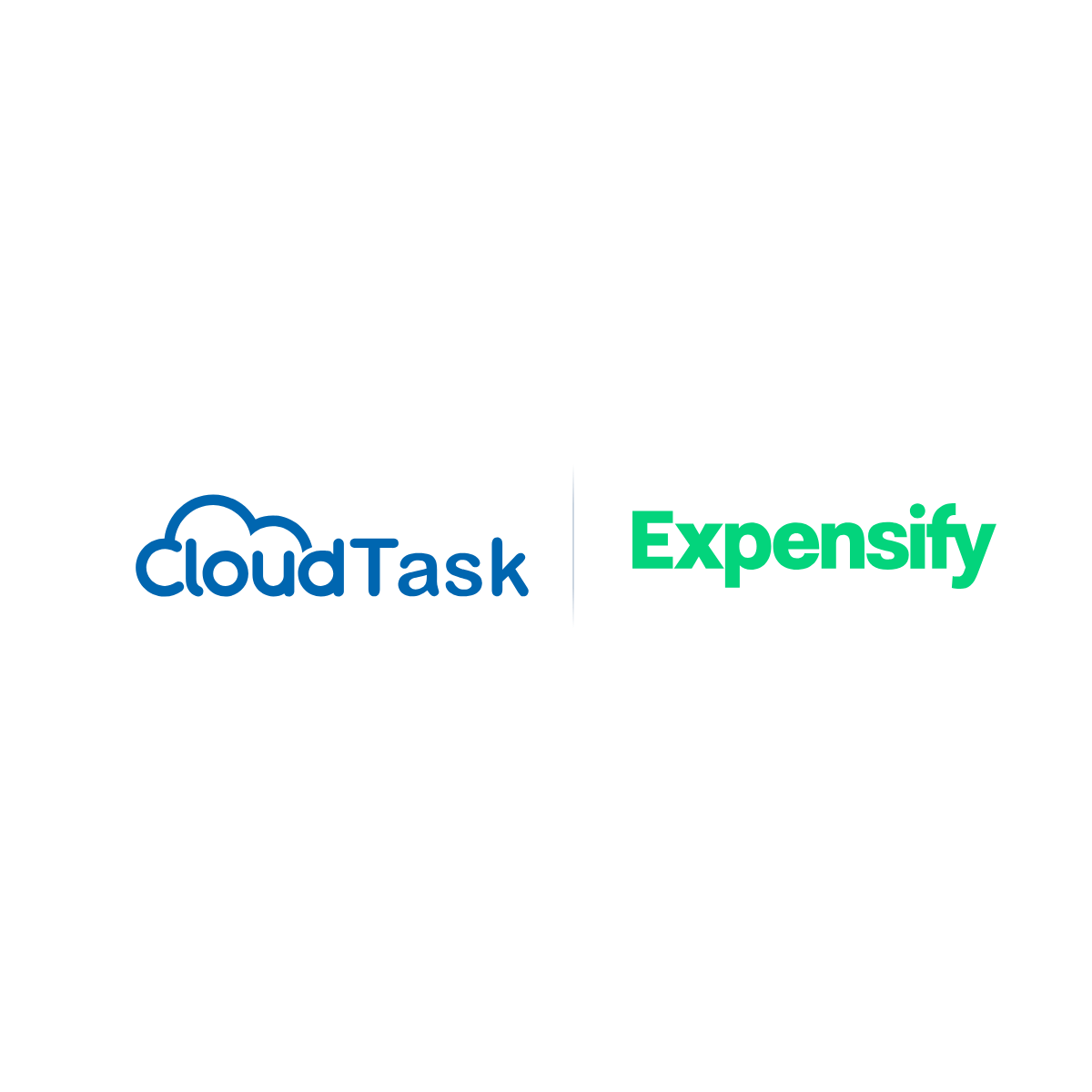 CloudTask and Expensify logos