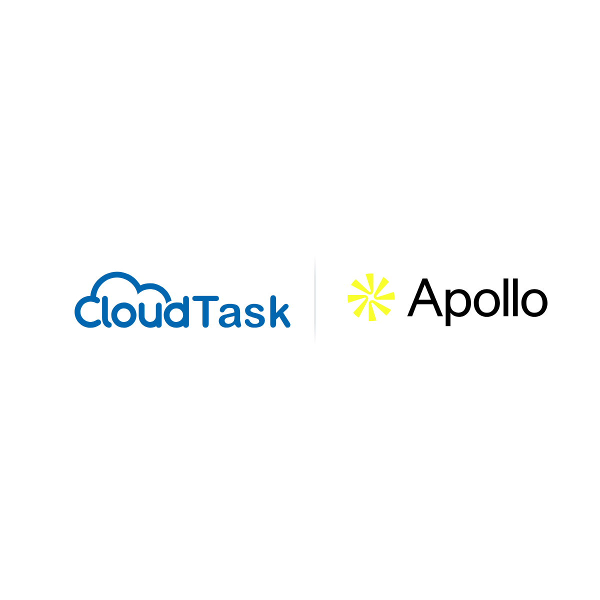 CloudTask and Apollo.io logos
