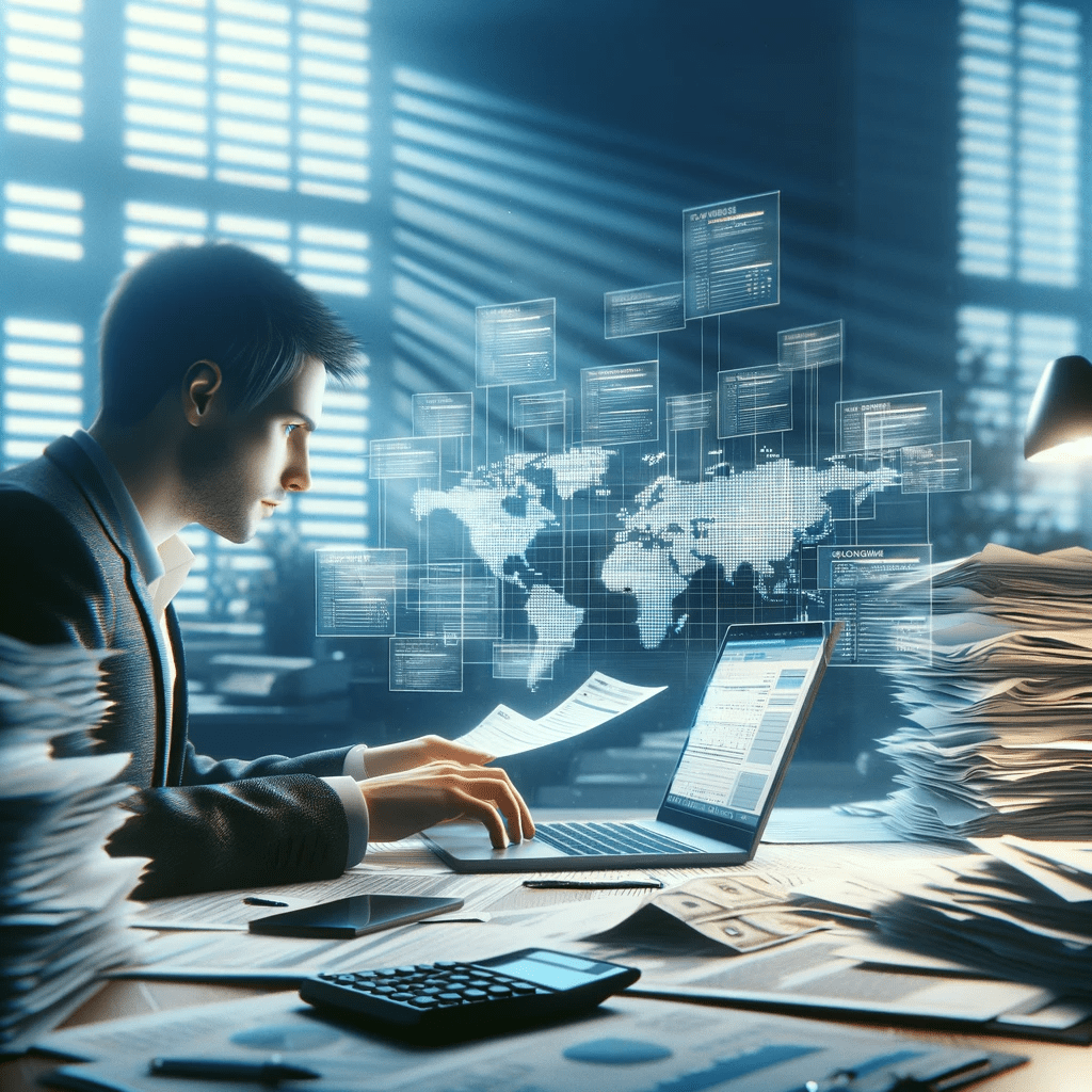 An image illustrating the complexities of tax rules for remote employees working abroad who owe taxes.