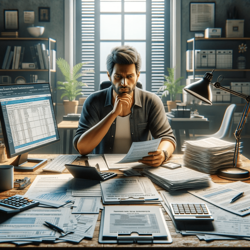 A remote worker or independent contractor pondering their tax situation, managing social security and benefits for international hires, such as home office expenses.