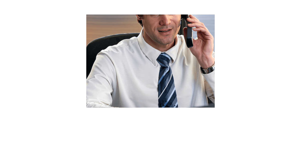 A sales development representative making a cold call